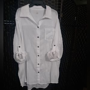 Womens White Shirt/ Dress